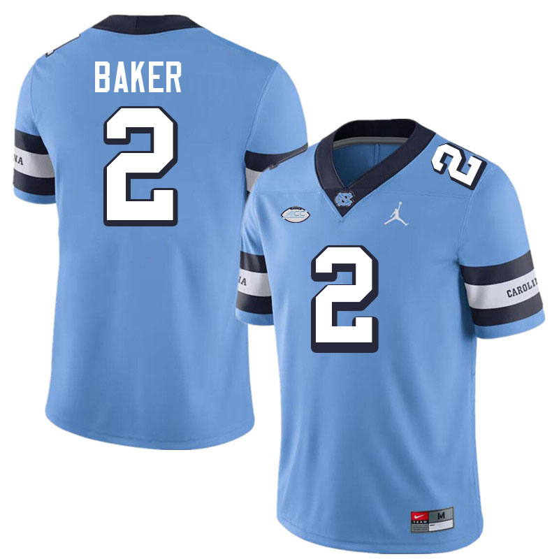 #2 Bryce Baker North Carolina Tar Heels College Football Jersey Stitched-Retro Blue #2 Bryce Baker North Carolina Tar Heels College Football Jersey Stitched-Retro Blue